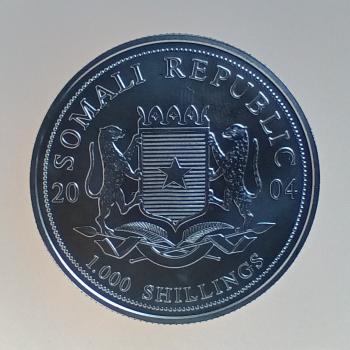 Preview: Somalia Elefant 1 Unze Silber 2004 stgl